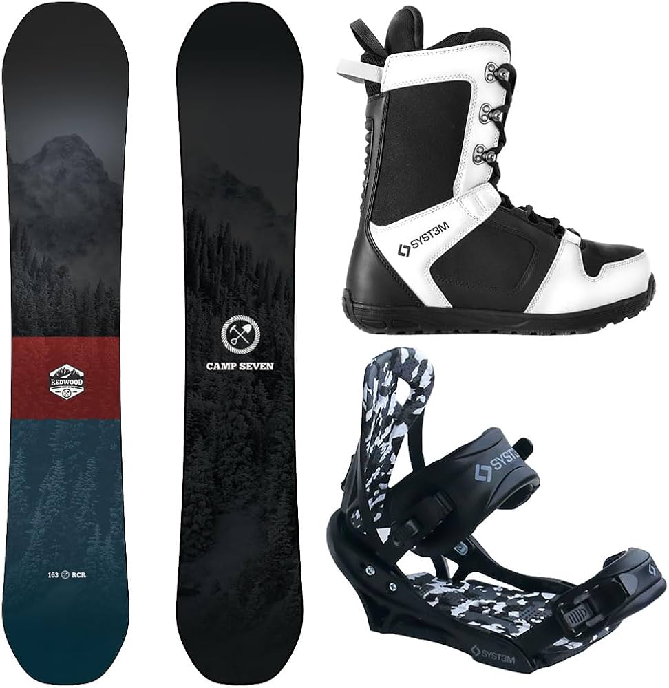 Amazon.com : Package-Camp Seven Redwood Snowboard 149 cm-System